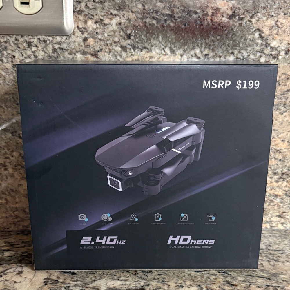 NWT Drone SMS UNMANNED AERIAL 2.4GHz HD Lens Dual Camera NEW IN BOX